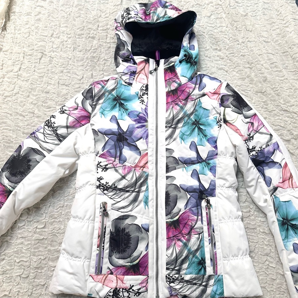 Obermeyer Valerie Insulated Jacket X-Ray Floral Size 8